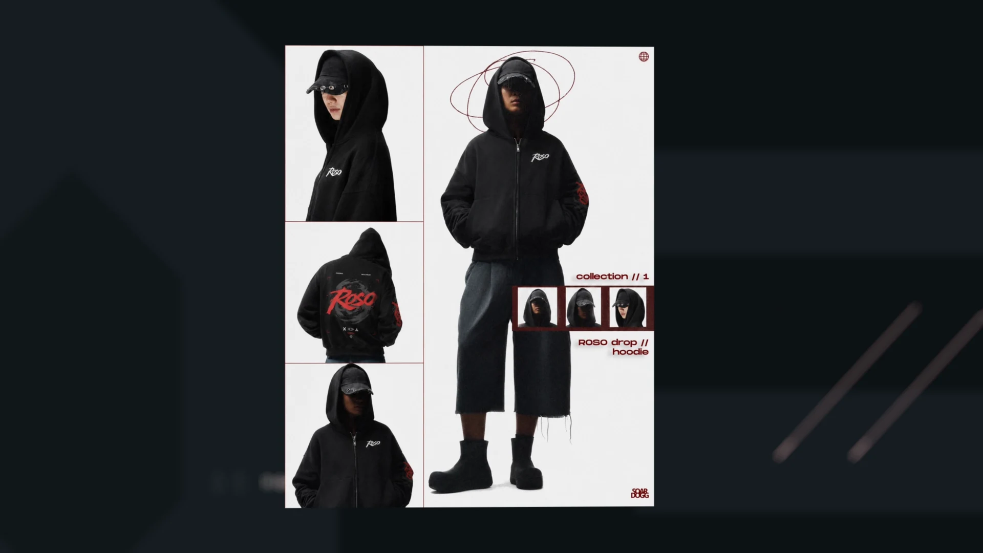 A first look at black ROSO apparel from the merchandise campaign